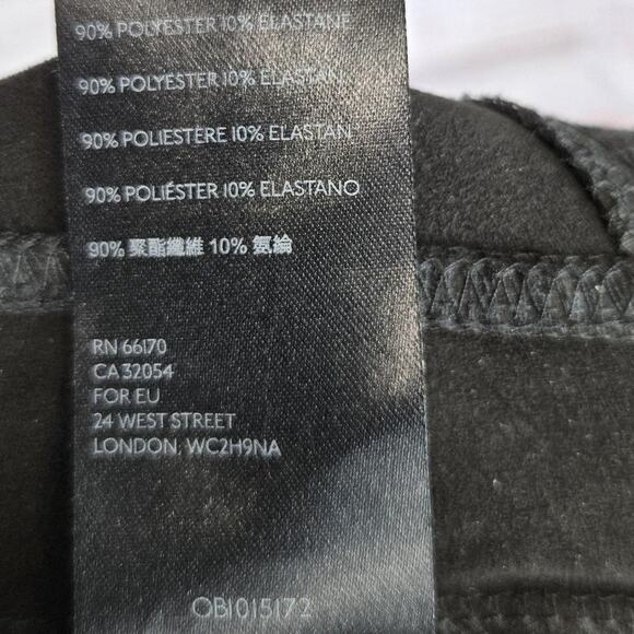 Free People Midnight Vegan Suede Pants S Black Pull On Leggings Stretchy Moto - Picture 7 of 12